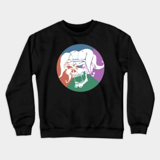 Skull Jester Laughing Pinwheel Crewneck Sweatshirt